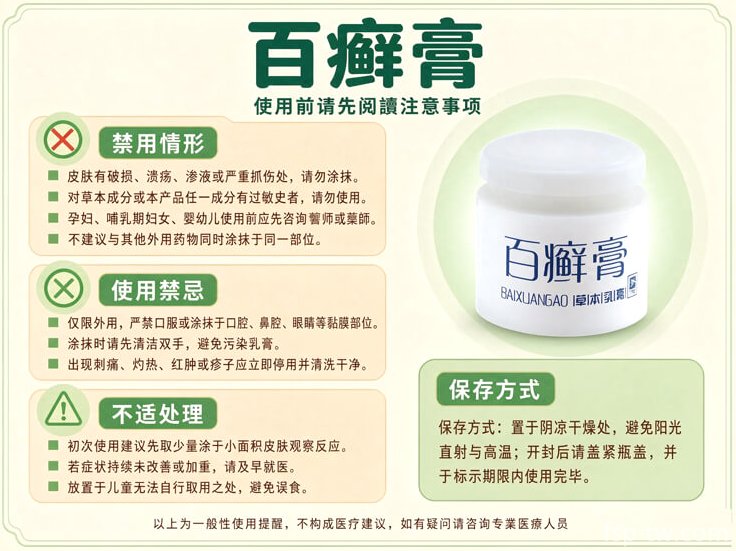 百癬膏-注意事項